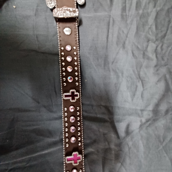Girls blingy cross western cowgirl belt - Picture 3 of 4